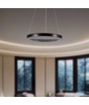 19W LED pendel med krystall akryl, Ø40cm - Sort, 3000K, 2160lm, IP20 innendørs
