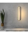13W oval LED pendel, 40cm - Sort, moderne design, IP20 innendørs