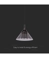 9W LED pendel - 19,5x17,5cm, 1000lm, sort, 4000K, inkl. lyskilde