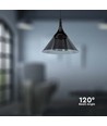 9W LED pendel - 19,5x17,5cm, 1000lm, sort, 3000K, inkl. lyskilde