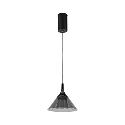 9W LED pendel - 1000lm, 3000K, sort, Ø19,5cm, IP20 innendørs