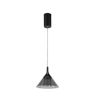 9W LED pendel - 1000lm, 3000K, sort, Ø19,5cm, IP20 innendørs