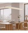 24W LED pendel / hengelampe - 80x104cm, 3000lm, hvit, 4000K, inkl. lyskilde
