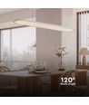 24W LED pendel / hengelampe - 80x104cm, 3000lm, hvit, 4000K, inkl. lyskilde