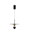 9W LED pendel / hengelampe - 4000K, 1000lm, sort/gull, 30x320cm, inkl. lyskilde