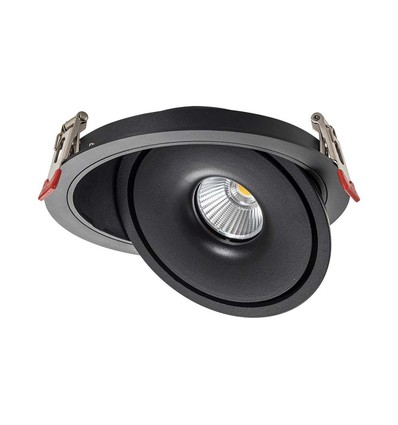 30W LED innfellingspanel, RA90, sort - 3-i-1 CCT, Hull: Ø18 cm, Mål: Ø20 cm