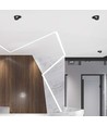 30W LED innfellingspanel, RA90, sort - 3-i-1 CCT, Hull: Ø18 cm, Mål: Ø20 cm