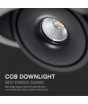 30W LED innfellingspanel, RA90, sort - 3-i-1 CCT, Hull: Ø18 cm, Mål: Ø20 cm