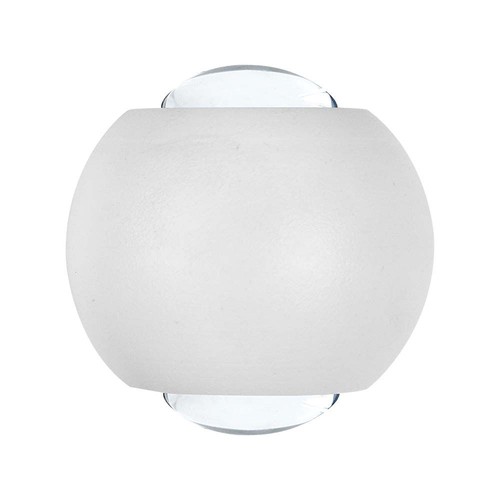 2W vegglampe med opp/ned lys - IP54, hvit, 3000K, aluminium, inkl. lyskilde