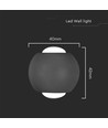 2W LED COB vegglampe, opp/ned lys - IP54, sort aluminium, 4000K, 4,2 x 4 cm