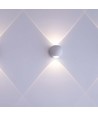 2W LED up/down vegglampe - IP54, hvit, 4000K, aluminium, 4,2 x 4 cm, inkl. lyskilde