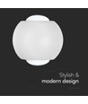 2W LED up/down vegglampe - IP54, hvit, 4000K, aluminium, 4,2 x 4 cm, inkl. lyskilde