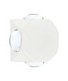4W rund LED vegglampe med 4 lysstråler - IP54, hvit, 3000K, 4-veis lys, moderne design