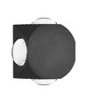 4W rund 4-veis LED vegglampe - Sort, IP54, COB LED, varm hvit, inkl. lyskilde