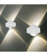 2W LED vegglampe opp/ned - IP54, 3000K, hvit, inkl. lyskilde