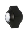 2W LED vegglampe med opp/ned lys - IP54, sort, COB LED, 4000K, 4x4x4cm