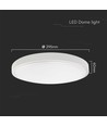 24W LED taklampe - Rund, hvit ramme, IP44