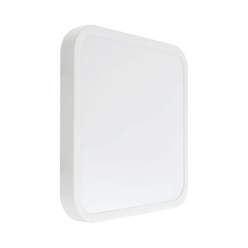 24W LED taklampe - 29,5 x 29,5cm, IP44, firkantet, hvit kant