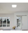 24W LED taklampe - 29,5 x 29,5cm, IP44, firkantet, hvit kant