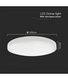 18W LED sensorlampe - IP44, Ø29,5cm, hvit kant, innebygd mikrobølgesensor, fjernkontroll, inkl. lyskilde