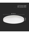 36W LED sensorlampe - Ø42cm, IP44, sort kant, 4000K, innebygd mikrobølgesensor
