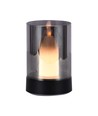 2W LED batteridrevet bordlampe med sensor - Sort, oppladbar, 3000K, 360 grader, inkl. lyskilde