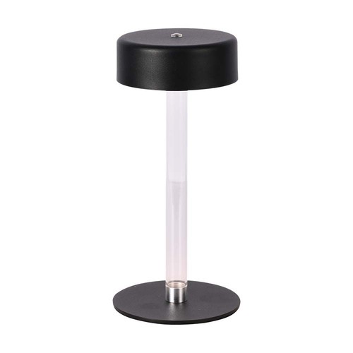 3W oppladbar LED bordlampe, 5V - 3-i-1 CCT, touch dimbar, sort, inkl. USB-kabel