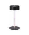 3W oppladbar LED bordlampe, 5V - 3-i-1 CCT, touch dimbar, sort, inkl. USB-kabel