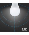E27 17W LED pære - A65, 3000K, varm hvit, IP20 innendørs