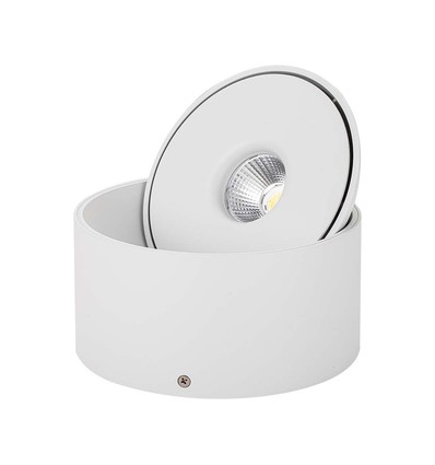 28W RA90 Påbygningsspot - Ø17,8 cm, Høyde: 8,7 cm, CCT, 3 lysfarger, hvit