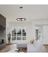 20W LED designer pendel - Enkel ring, 3000K, kaffefarge, 2400lm