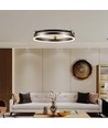 20W LED designer pendel - Enkel ring, 3000K, kaffefarge, 2400lm