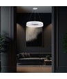25W LED Designer pendel, Ø50cm - Ring design, hvit, 3000lm, 3000K, varm hvit