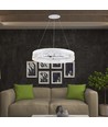 25W LED Designer pendel, Ø50cm - Ring design, hvit, 3000lm, 3000K, varm hvit