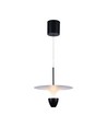 9W LED designer pendel - 3000K, 1000lm, hvit/sort, justerbar høyde, inkl. lyskilde