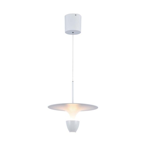 9W LED pendel - 30x320x100cm, 1000lm, 3000K, hvit/grå kropp
