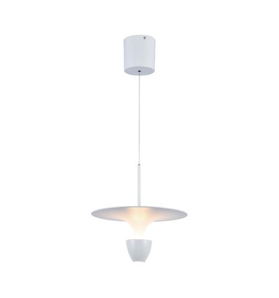 9W LED pendel - 30x320x100cm, 1000lm, 3000K, hvit/grå kropp