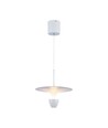 9W LED pendel - 30x320x100cm, 1000lm, 3000K, hvit/grå kropp