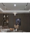 9W LED pendel - 30x320x100cm, 1000lm, 3000K, hvit/grå kropp