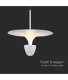 9W LED pendel - 30x320x100cm, 1000lm, 3000K, hvit/grå kropp