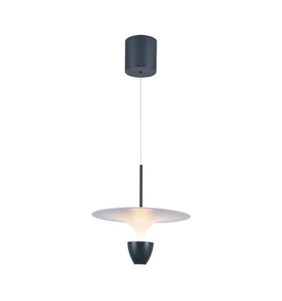 9W LED pendel - 1000lm, 3000K, hvit-grå kropp, 30x320x100cm