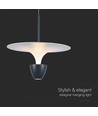 9W LED pendel - 1000lm, 3000K, hvit-grå kropp, 30x320x100cm