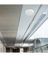 320mm 8W/16W/20W LED bulkhead - Samsung LED chip, IP65, IK08, 3-i-1 CCT, rund, hvit kant