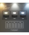 8W/16W/20W LED sensorlampe med Samsung chip - 3-i-1 CCT, IP65, Ø32cm, mikrobølge sensor, hvit kant