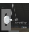 8W/16W/20W LED sensorlampe med Samsung chip - 3-i-1 CCT, IP65, Ø32cm, mikrobølge sensor, hvit kant