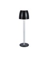 3W oppladbar LED bordlampe, touch dimbar - 3000K, 1800mAh, sort, DC 5V