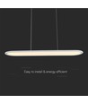 LED hengelampe 80x104cm 3000K hvit - hus