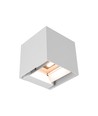 9W Solcelle LED vegglampe med sensor - Hvit, IP65, PIR bevegelsessensor, 4000K, COB LED