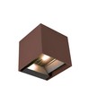 9W Solcelle vegglampe - IP65, 4000K, Cortenfarget, COB, PIR-sensor