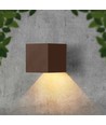 9W Solcelle vegglampe - IP65, 4000K, Cortenfarget, COB, PIR-sensor